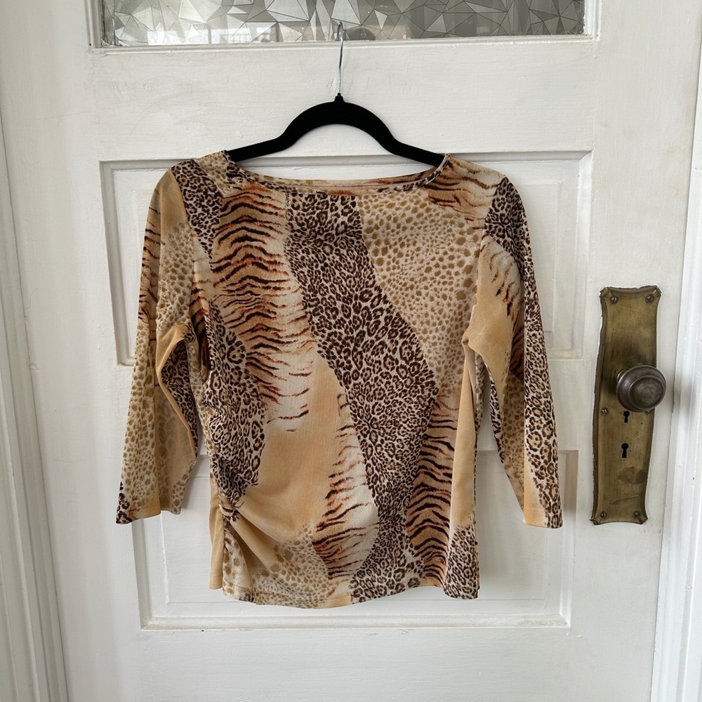 90s Animal Print Top
